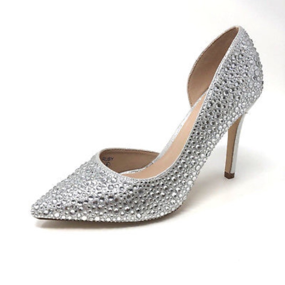Lauren Lorraine Pointed Toe Sparkly Heels